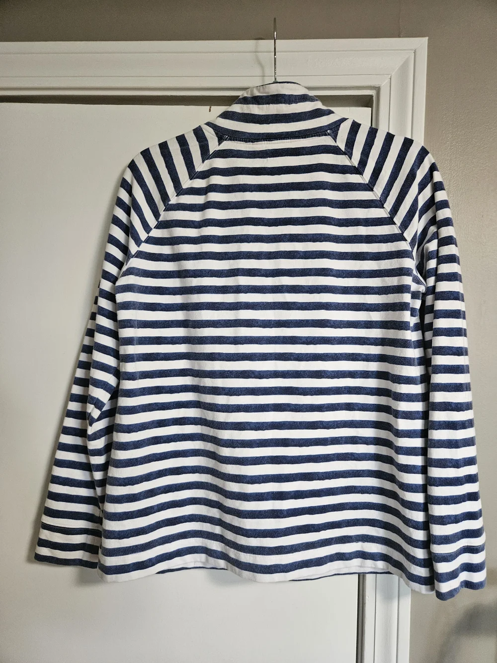 Lilly Pulitzer Navy & White Striped Snap-Button Pullover - Picture 4 of 7